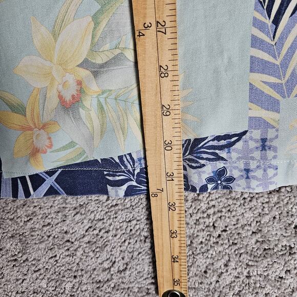 Tommy Bahama Hawaiian Shirt Mens 2XLB Blue Silk 30th Anniversary Passport - Picture 11 of 11